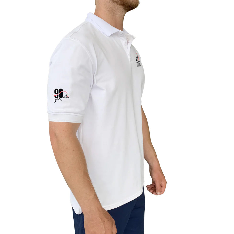 Antibes S/S Tech Polo - White - 18 FOOTERS
