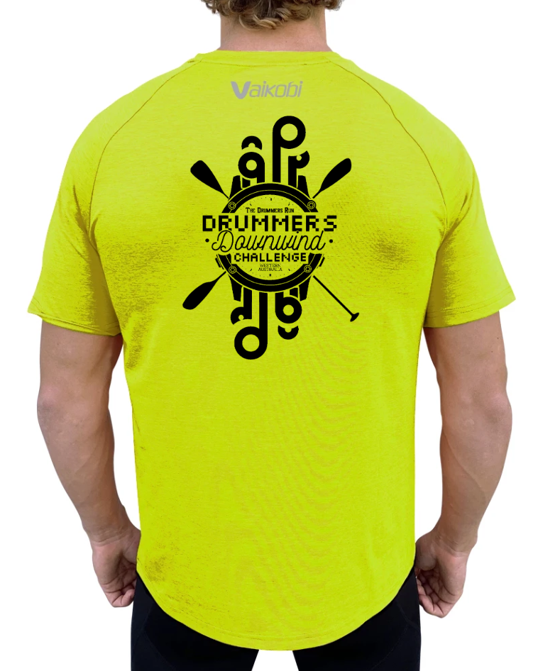 DRUMMERS - Mens UV Performance S/S Tech Tee - Lime - CUSTOM
