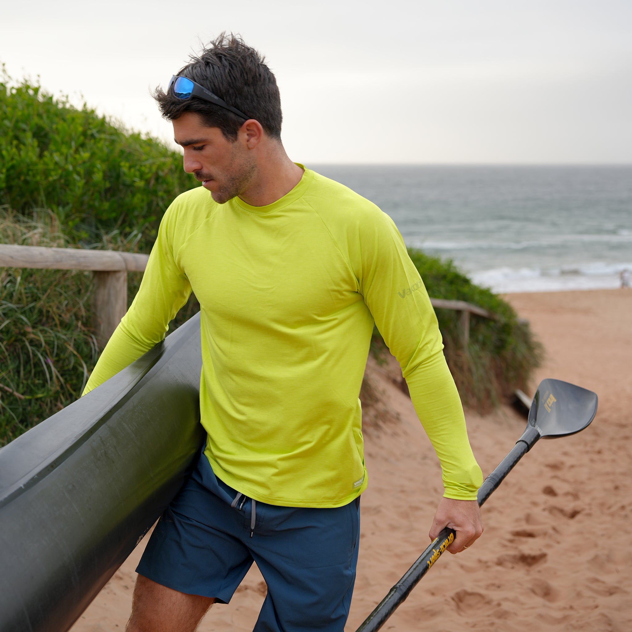 UV Ocean Tech L/S Tee - Lime