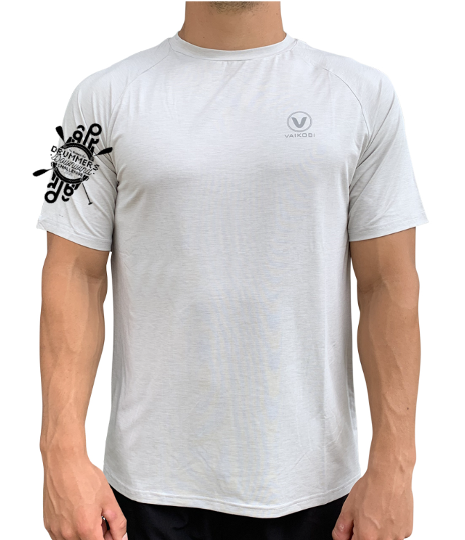 DRUMMERS - Mens UV Performance S/S Tech Tee - Silver- CUSTOM