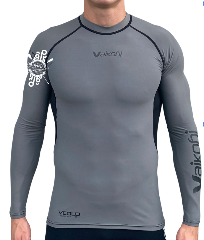 DRUMMERS - VCOLD L/S Base Layer-Grey/Black- Unisex - CUSTOM