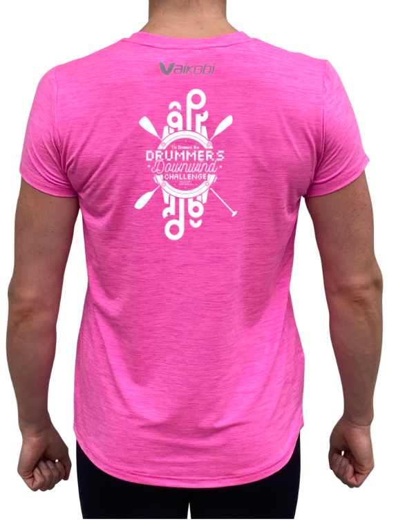 DRUMMERS - Women's UV Performance Tech Tee- Pink - CUSTOM