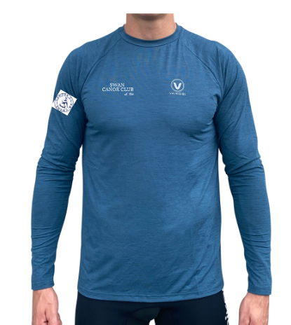 SWAN CANOE CLUB - UV Performance L/S Tech Top- Ocean Blue - Unisex - CUSTOM
