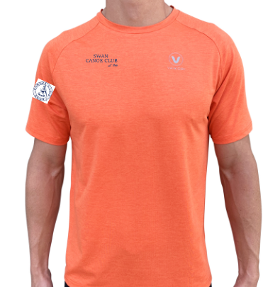 SWAN CANOE CLUB - Mens UV Performance S/S Tech Tee - Orange - CUSTOM