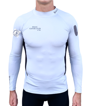 SWAN CANOE CLUB - Long Sleeve Rash Top - Silver - CUSTOM