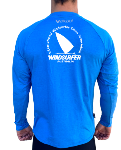 WINDSURFER Mens UV Performance L/S Tech Top- Cyan - CUSTOM
