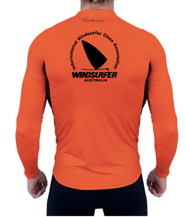 WINDSURFER - Long Sleeve Rash Top - Orange - CUSTOM