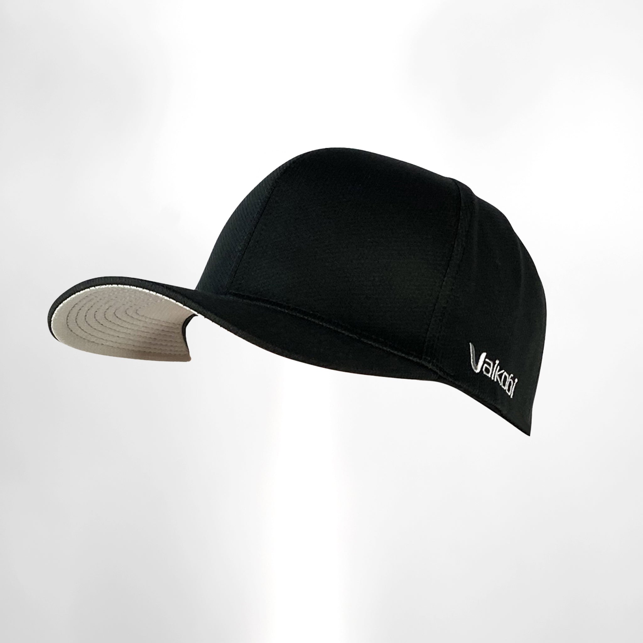 Vaikobi Performance Snapback Hat - Black - Blank Front