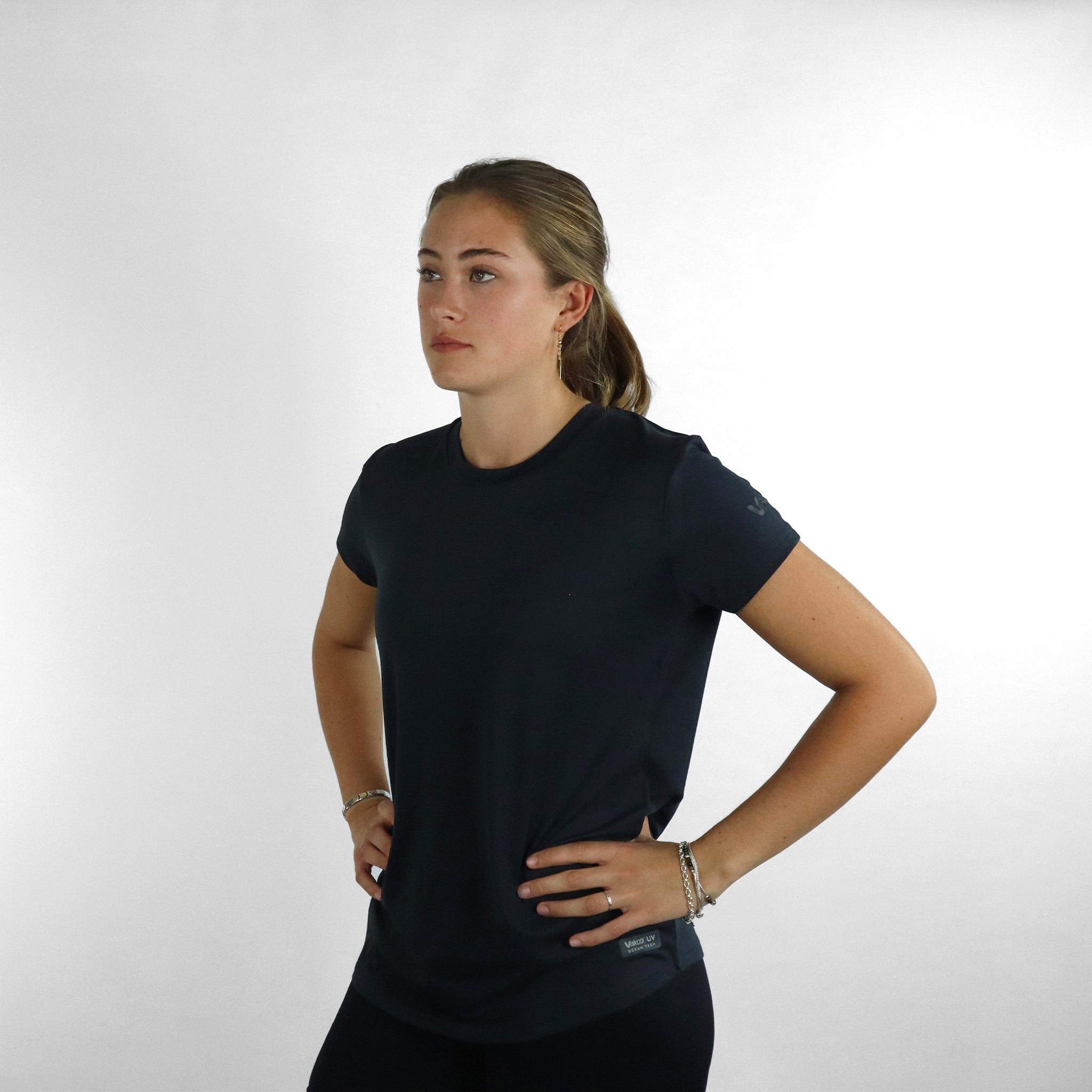 Women's UV Ocean Tech S/S Tee - Charcoal