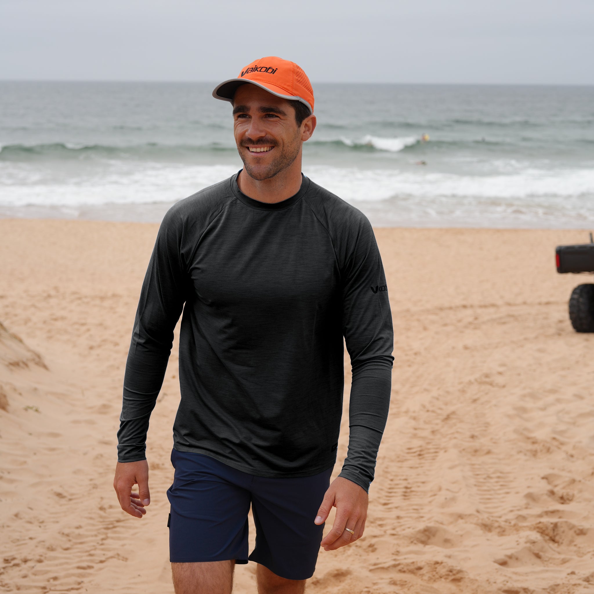 UV Ocean Tech L/S Tee - Charcoal