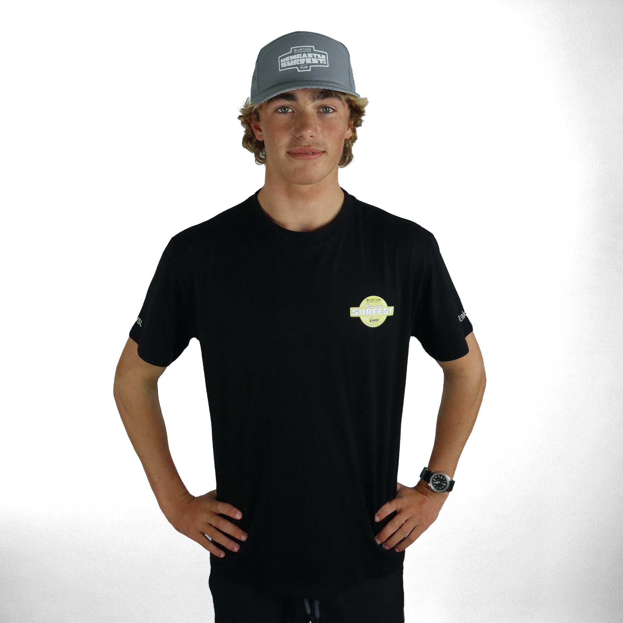 Newcastle Surfest Adult Tee - Black