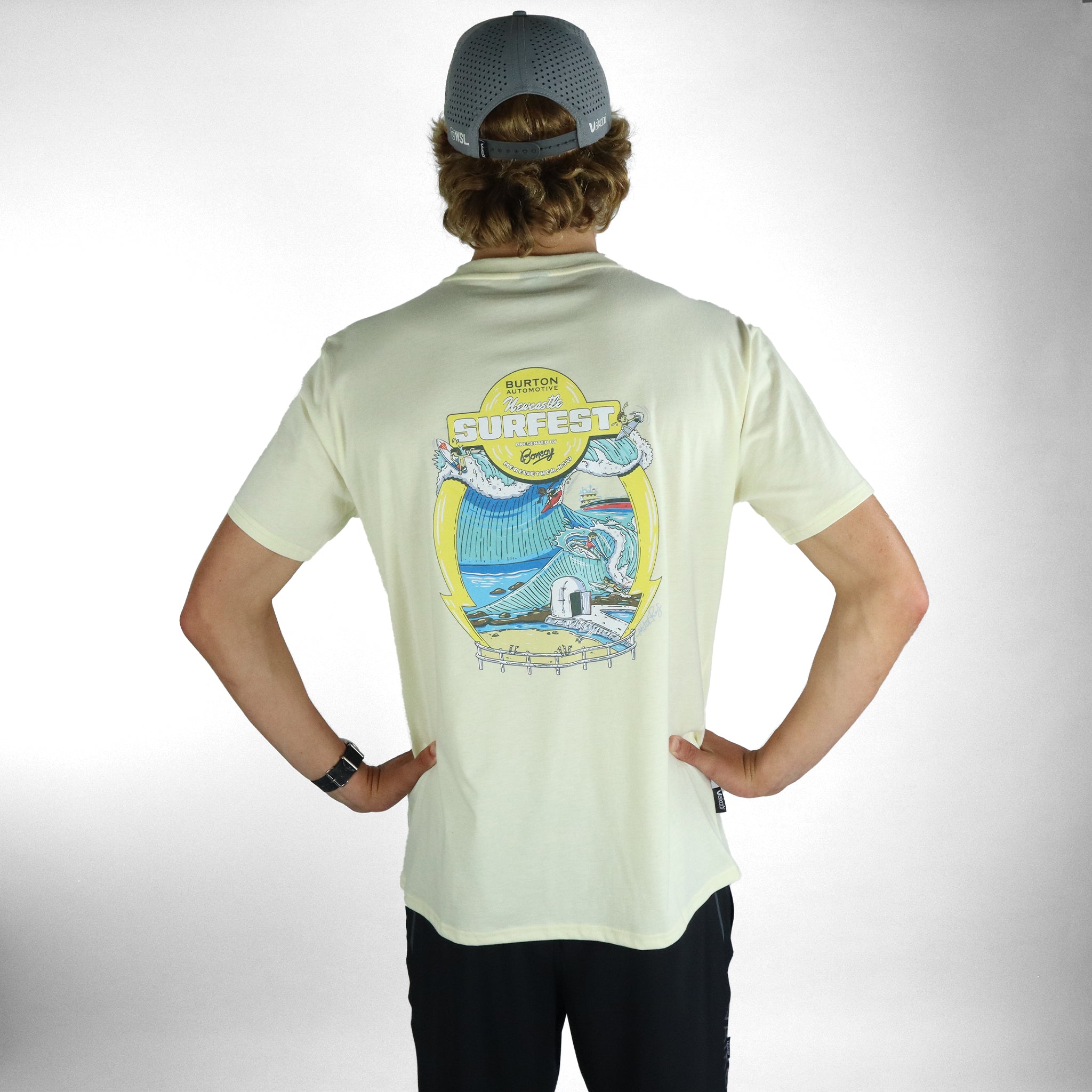 Newcastle Surfest Adult Tee - Natural