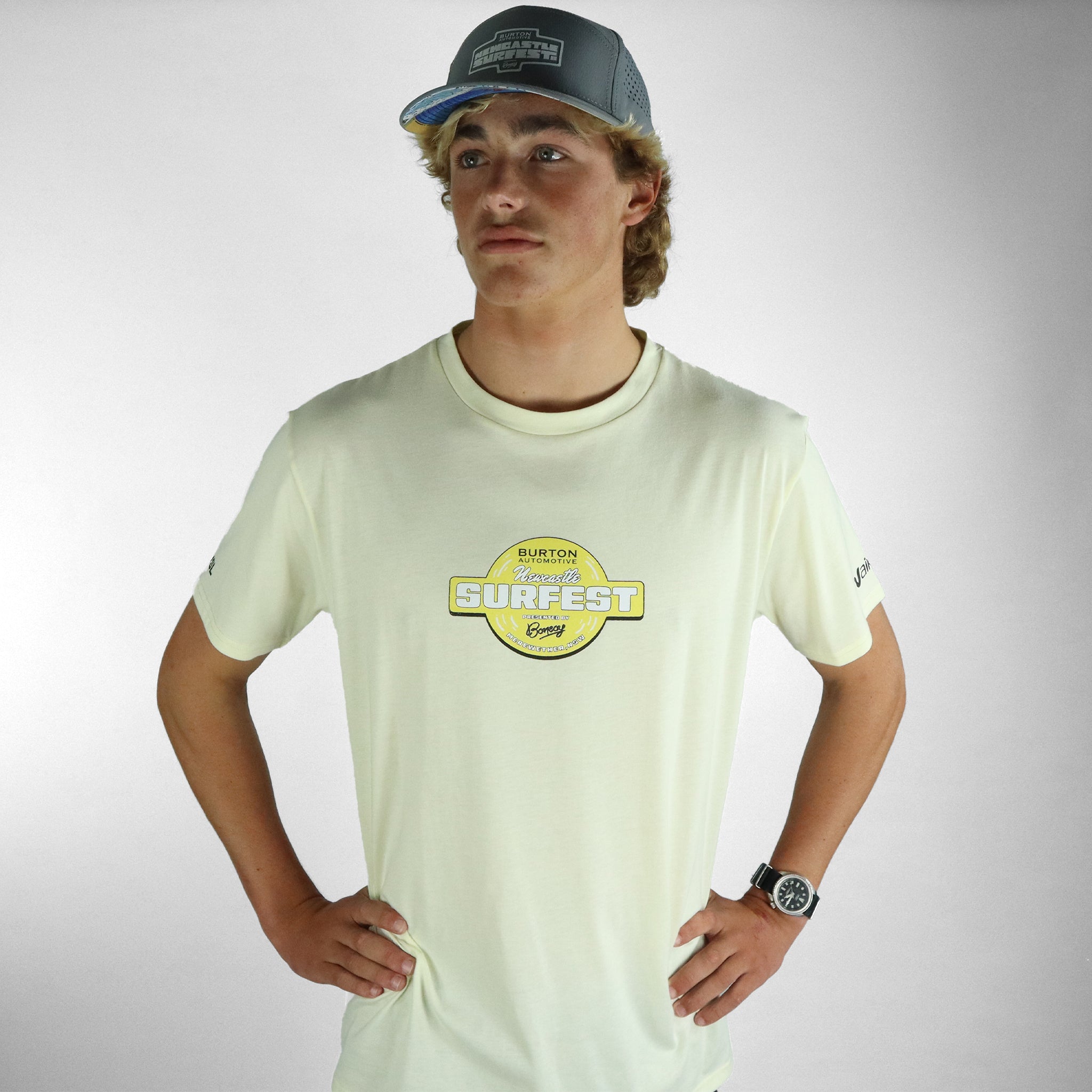 Newcastle Surfest Adult Tee - Natural