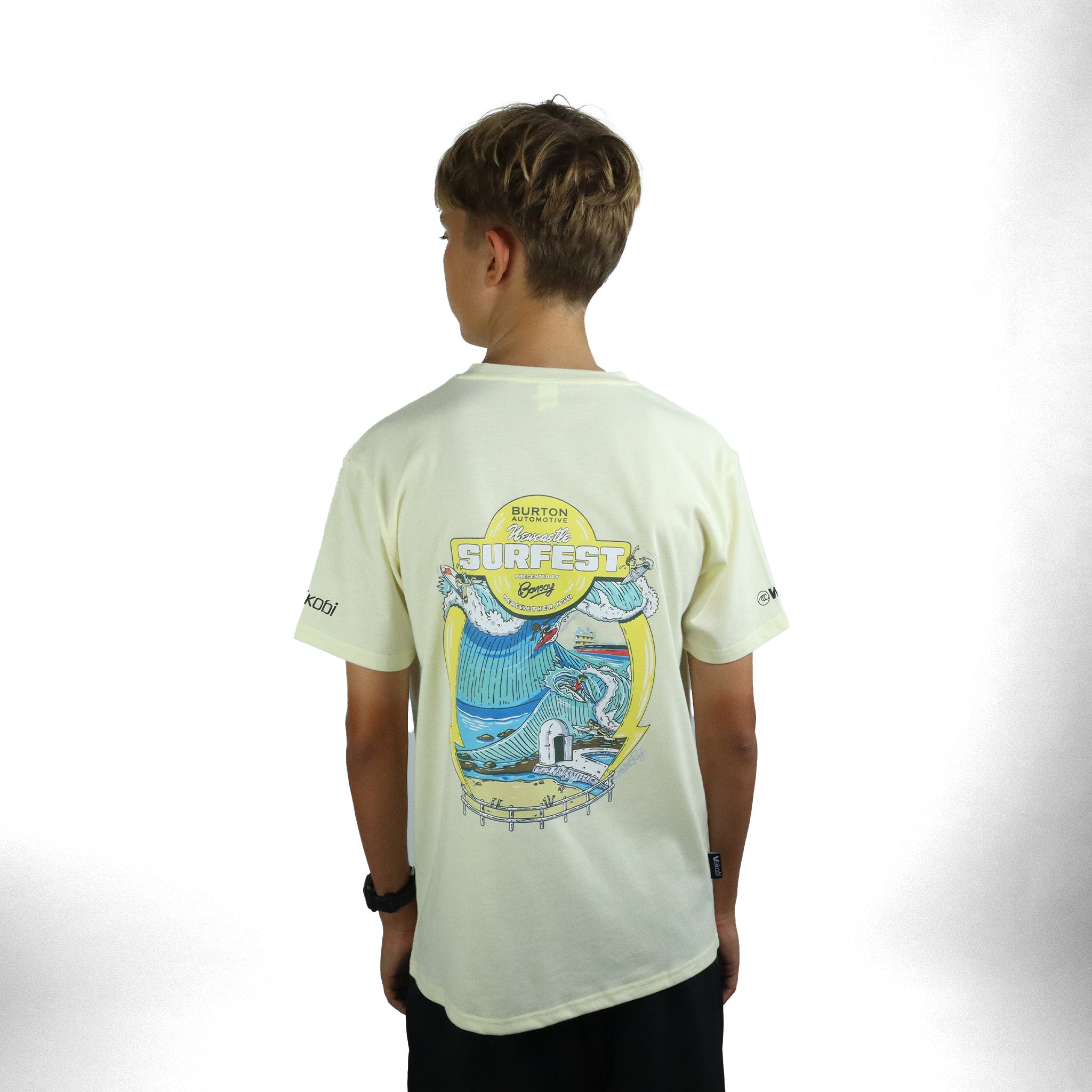 Newcastle Surfest Youth Tee - Natural