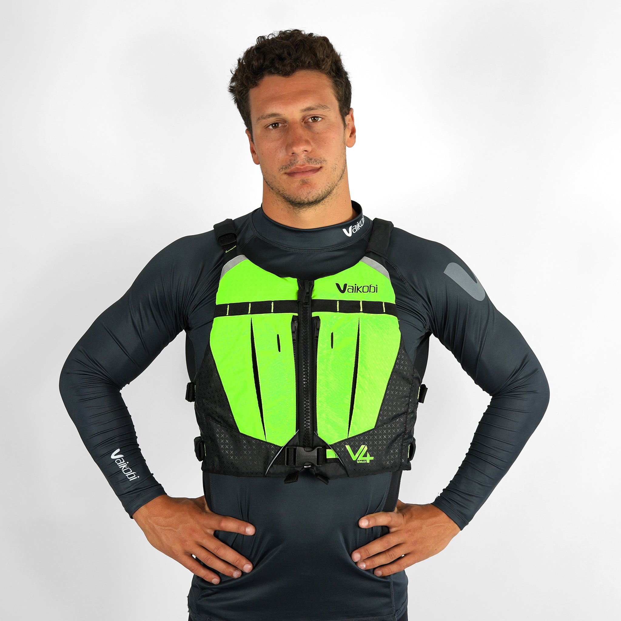 V4 Ocean Racing PFD Life Jacket - Green | Vaikobi