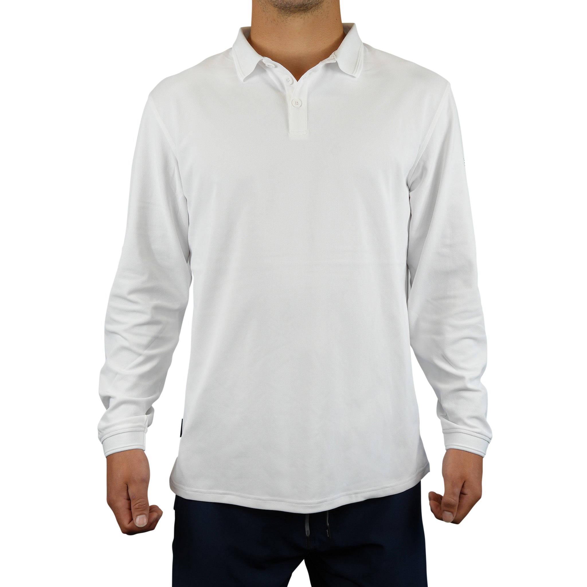 Long sleeve polo white shop