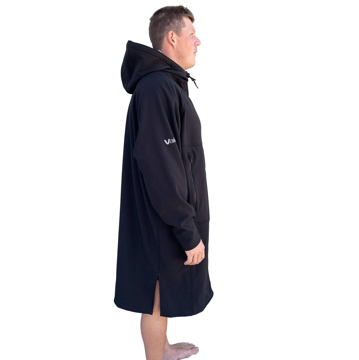 BEACH COAT -BLACK/GREY