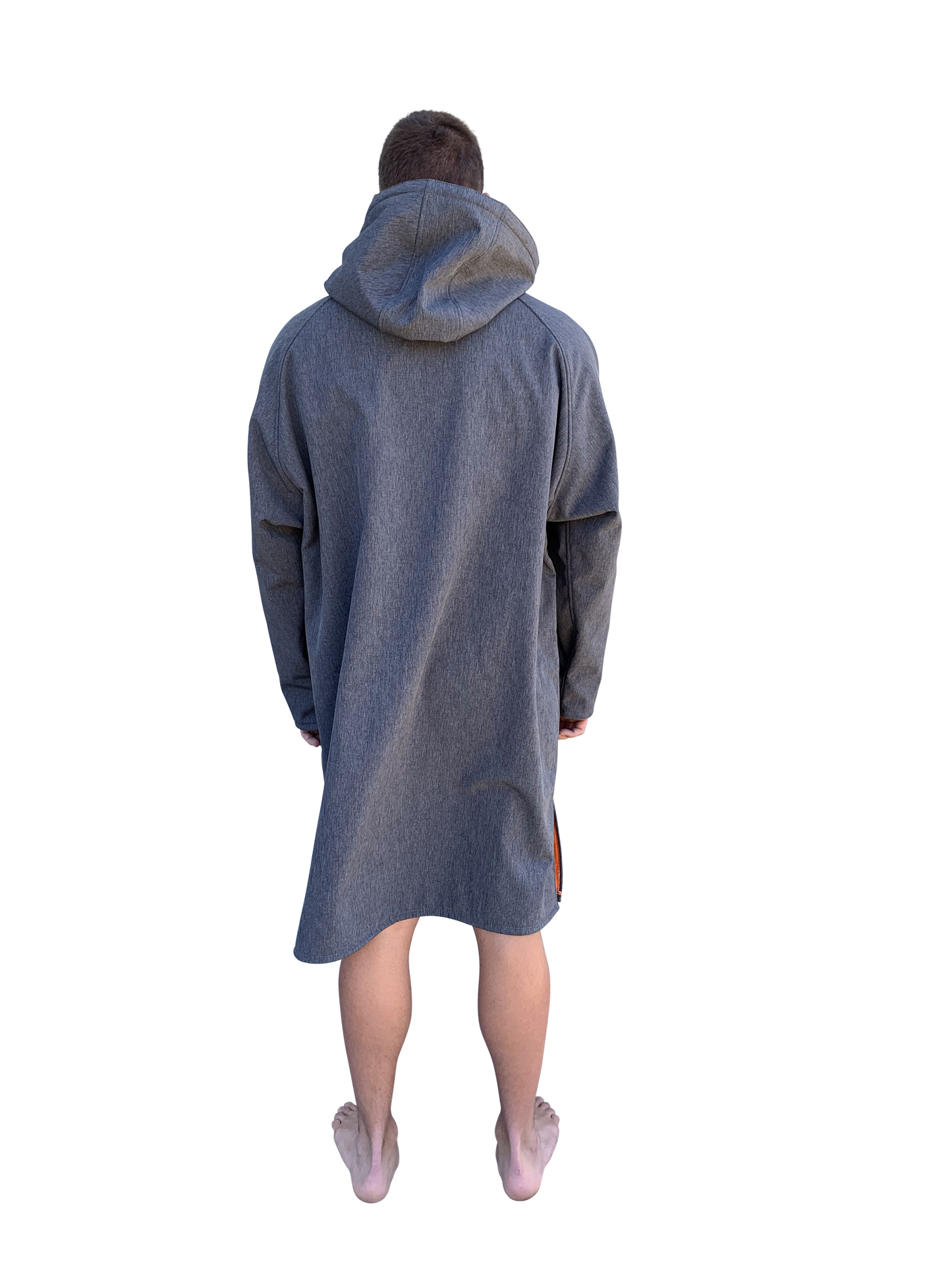 BEACH COAT -GREY/ORANGE