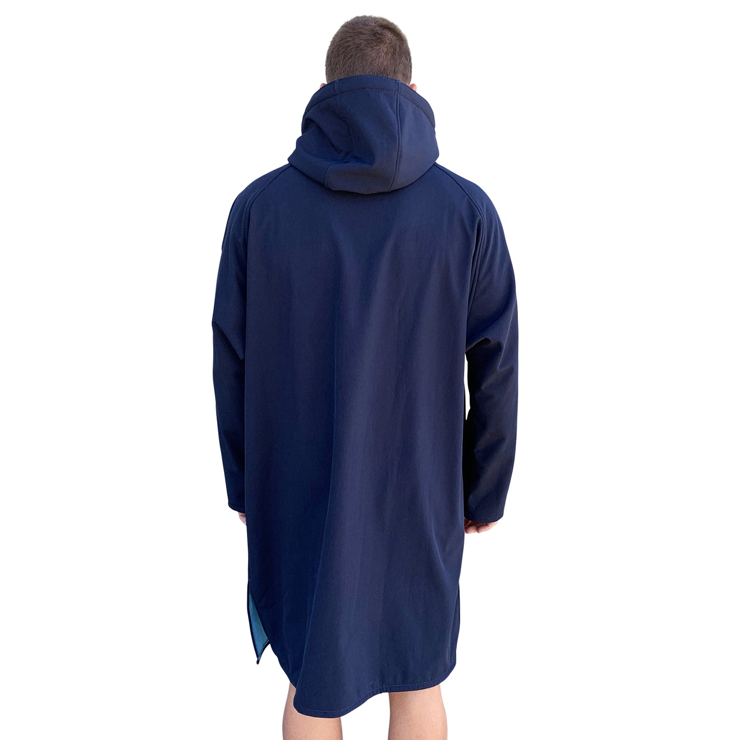 BEACH COAT -NAVY/CYAN