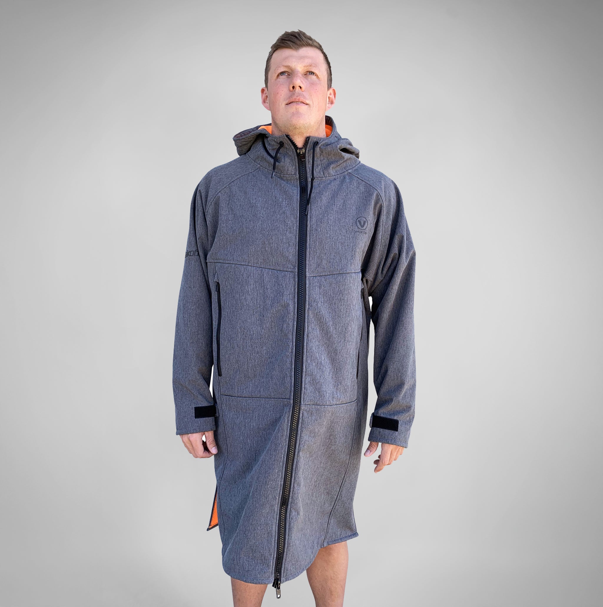Beach Coat - Grey/Orange