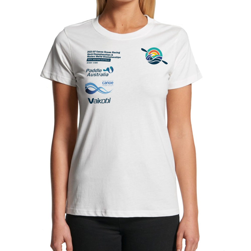 ICF Worlds - Women's Cotton Classic White Tee - CUSTOM