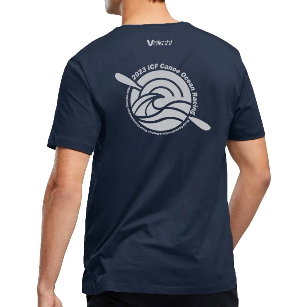 ICF Worlds - Men's Cotton Classic Navy Tee - CUSTOM