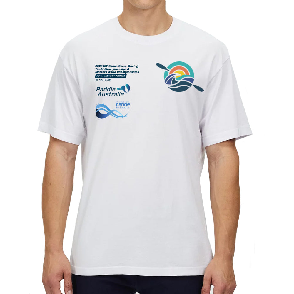 ICF Worlds - Men's Cotton Classic White Tee - CUSTOM