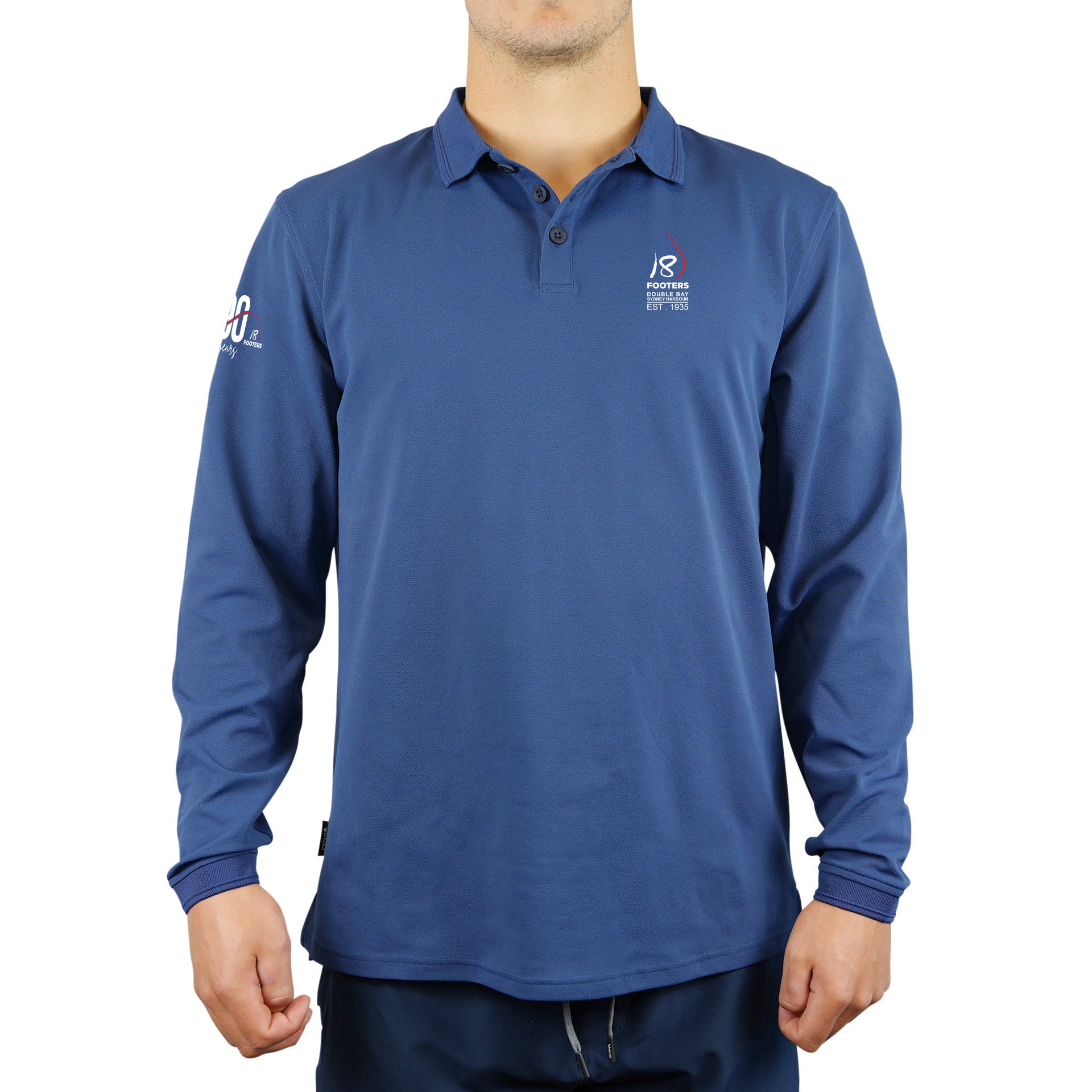 Antibes Long Sleeve Polo - Navy - 18 FOOTERS