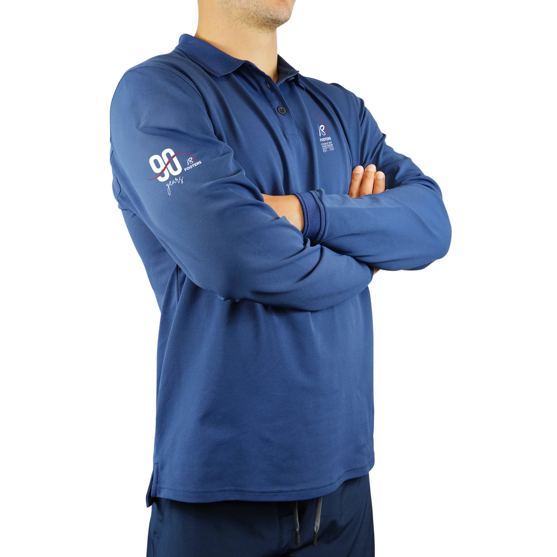 Antibes Long Sleeve Polo - Navy - 18 FOOTERS