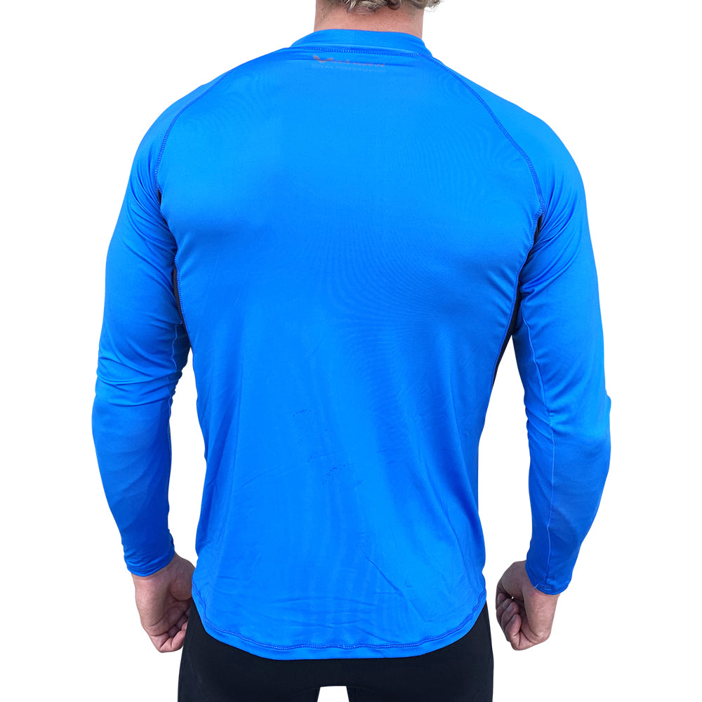 Long Sleeve Rash Top - Cyan/Black