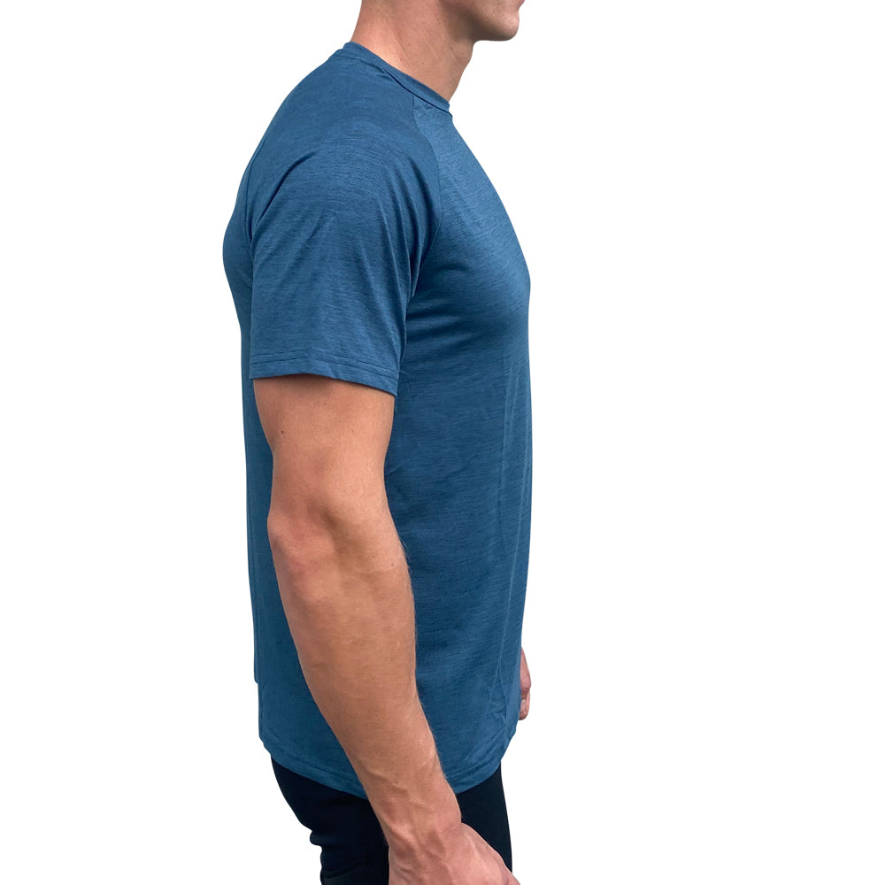 Mens UV Performance S/S Tech Tee - Ocean Blue