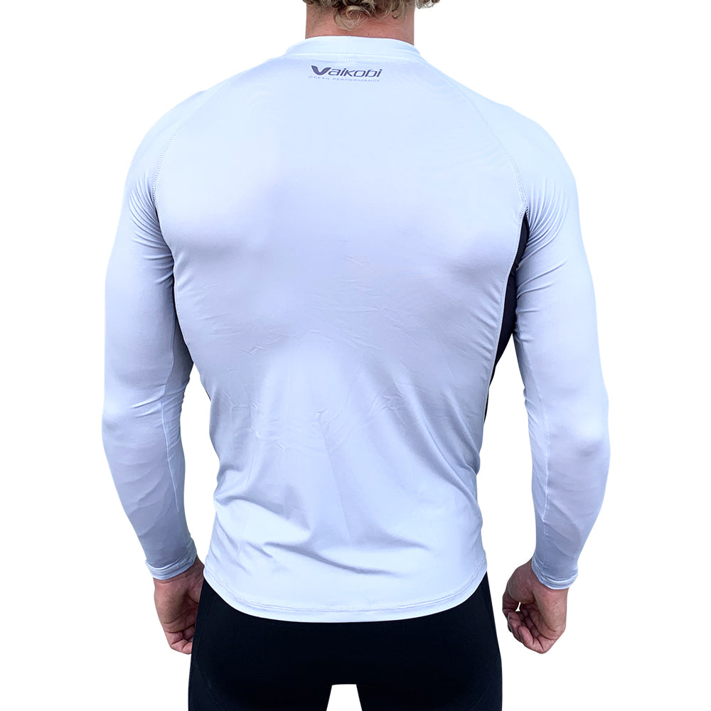 Long Sleeve Rash Top - Silver/Black