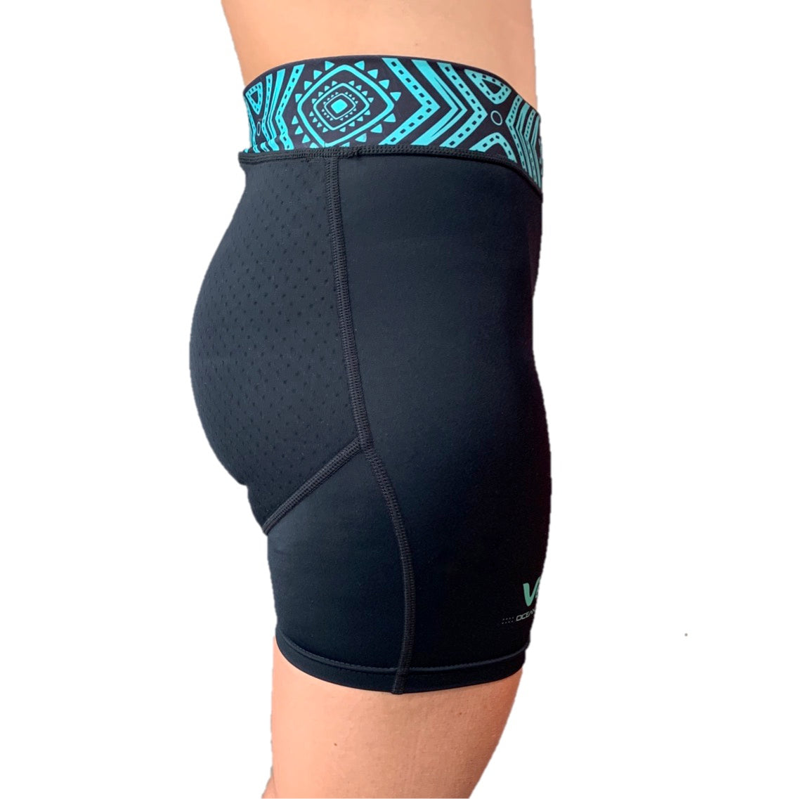 VOCEAN Women's Paddle Shorts - Black/Teal