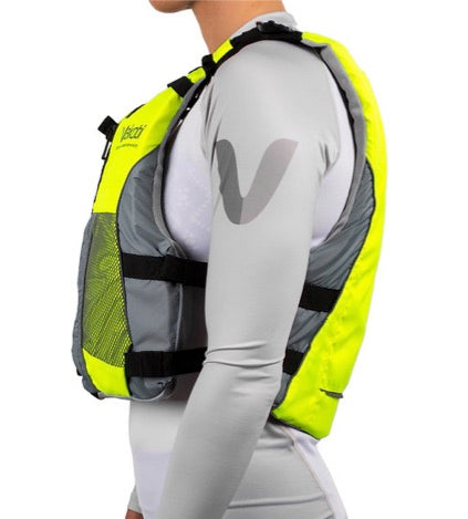 V3 Ocean Racing PFD Life Jacket - Fluro Yellow/Grey