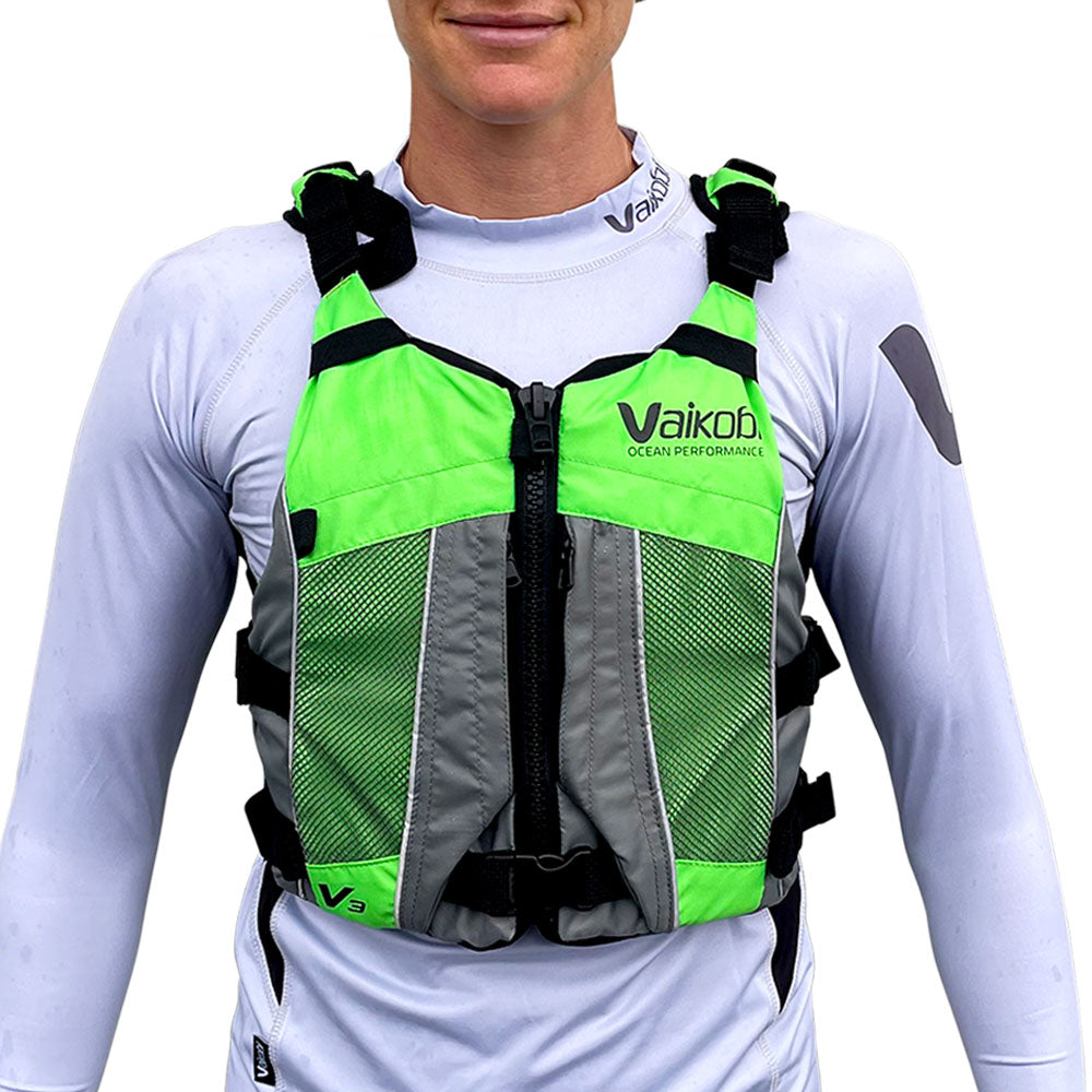 V3 Ocean Racing PFD Life Jacket - Fluro Green/Grey