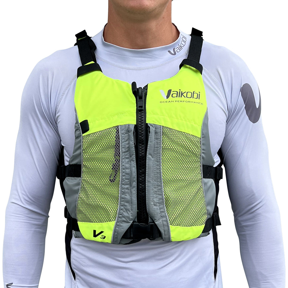 V3 Ocean Racing PFD Life Jacket - Fluro Yellow/Grey