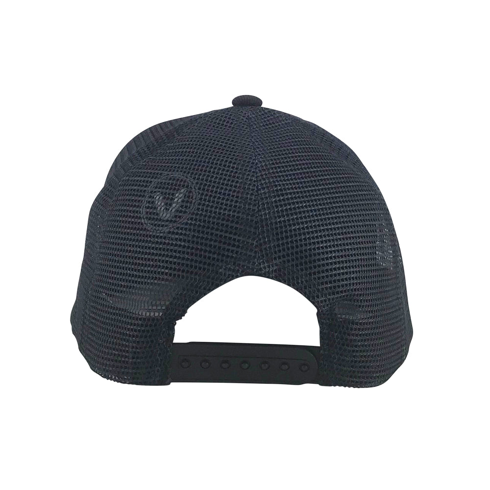 Youth Flat-Brim Mesh SnapBack Cap - Black