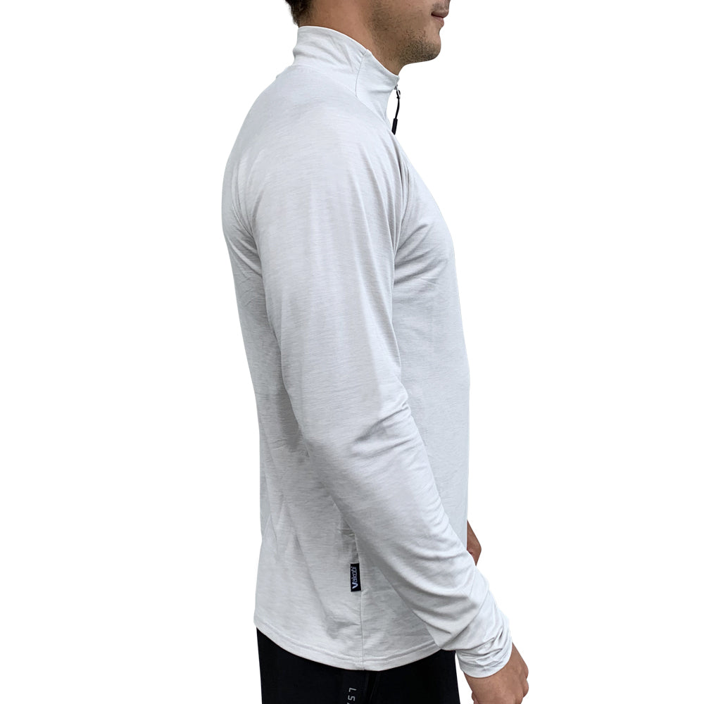 UV Long Sleeve ZIP Tech Top - Silver