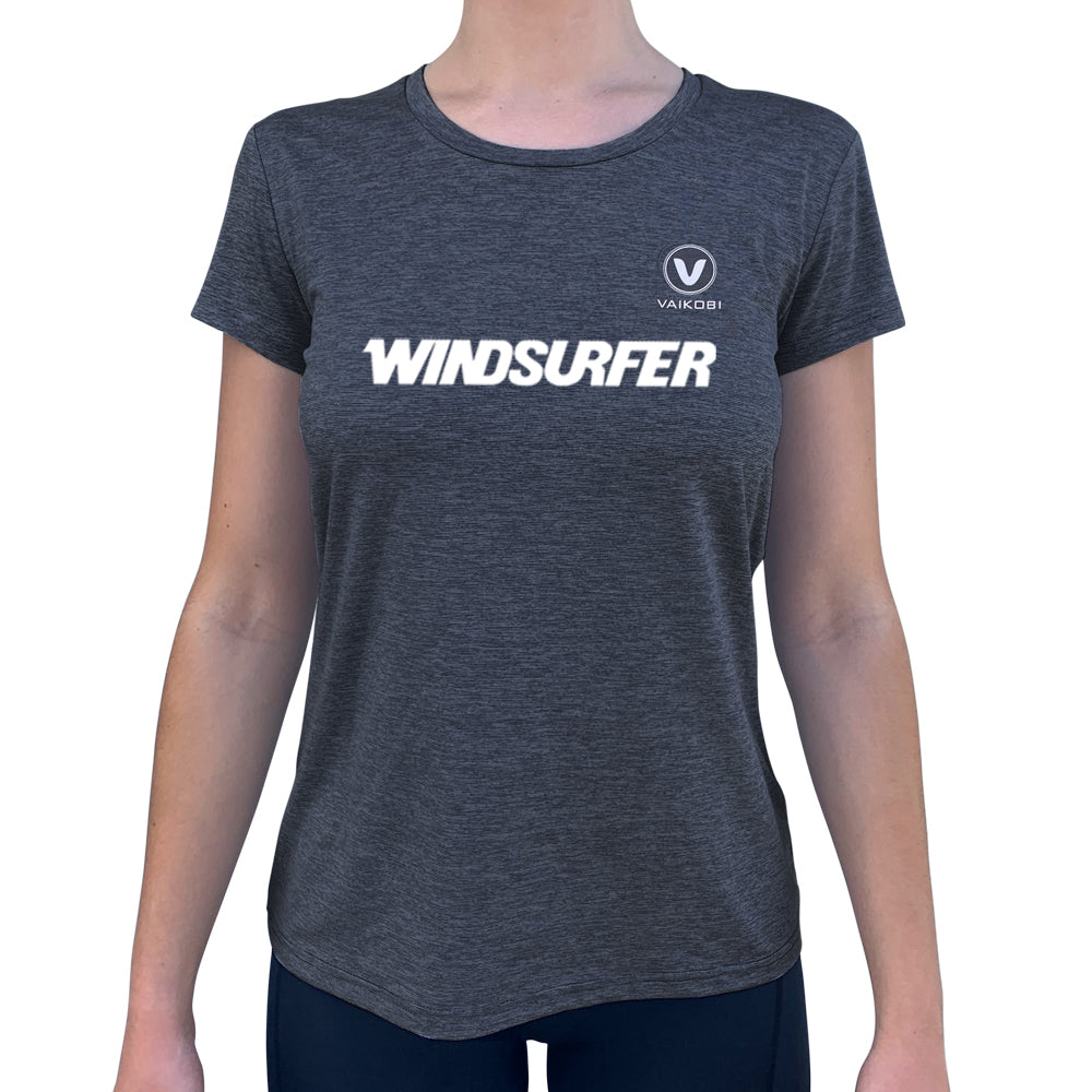 WINDSURFER Womens UV Performance Tech Tee- Charcoal - CUSTOM