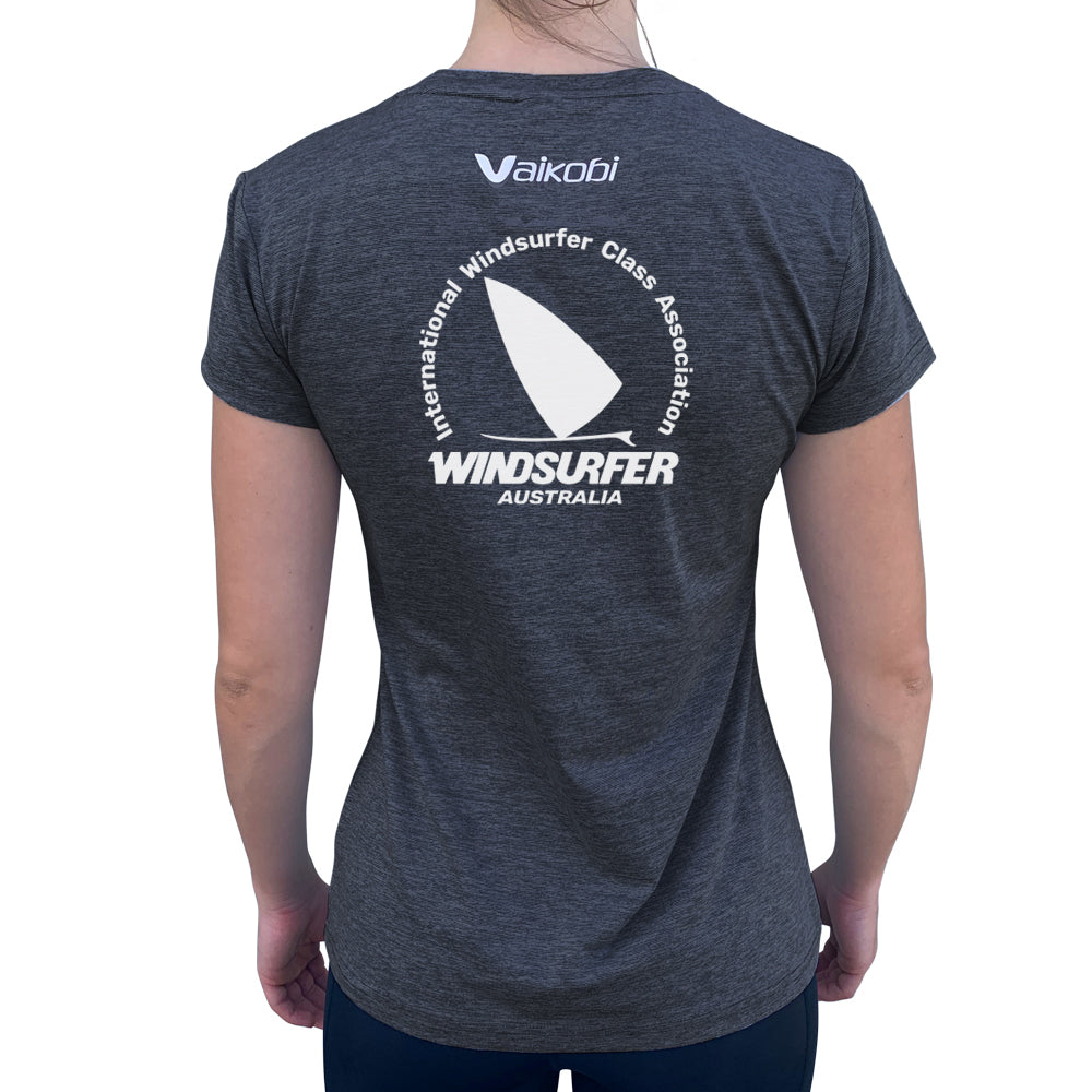 WINDSURFER Womens UV Performance Tech Tee- Charcoal - CUSTOM