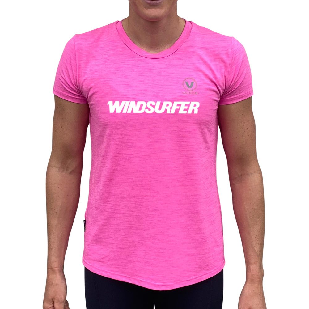 WINDSURFER Womens UV Performance Tech Tee- Pink - CUSTOM