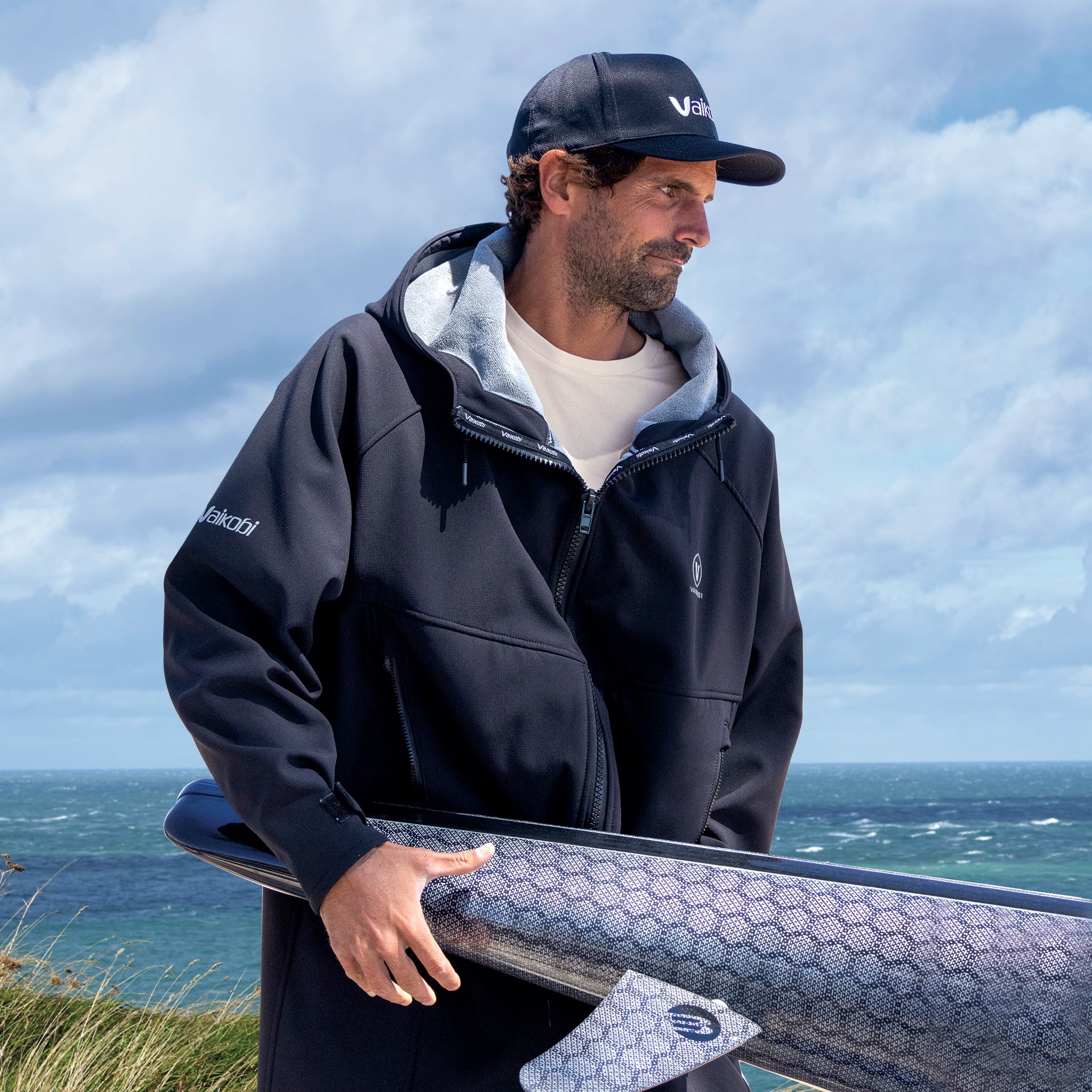 Beach Coat - Black/Grey