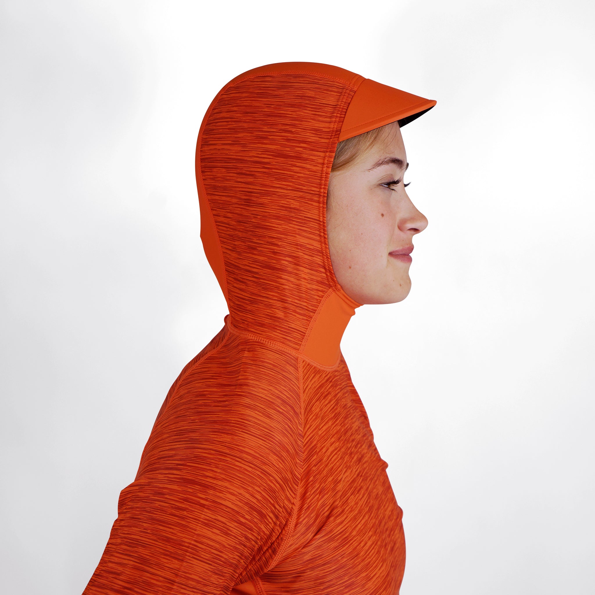 Hooded UV Long Sleeve Rash Top - Orange