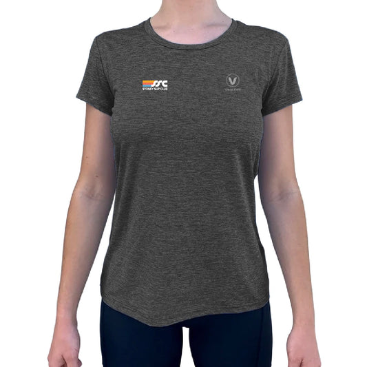 SYDNEY SUP CLUB - Women's UV Performance Tech Tee- Charcoal- CUSTOM