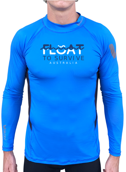 L/S Cyan Rash  - FLOAT TO SURVIVE