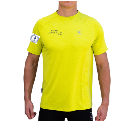 SWAN CANOE CLUB - Mens UV Performance S/S Tech Tee - Lime - CUSTOM