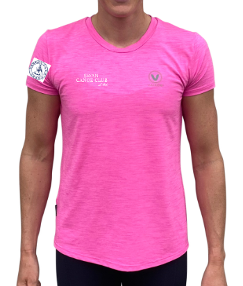 SWAN CANOE CLUB - Women's UV Performance Tech Tee- Pink - CUSTOM