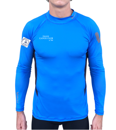 SWAN CANOE CLUB - Long Sleeve Rash Top - Cyan - CUSTOM