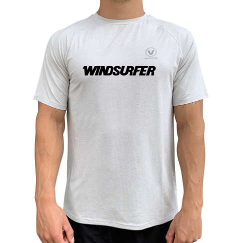 WINDSURFER Branded Mens UV Performance S/S Tech Tee- Silver - CUSTOM