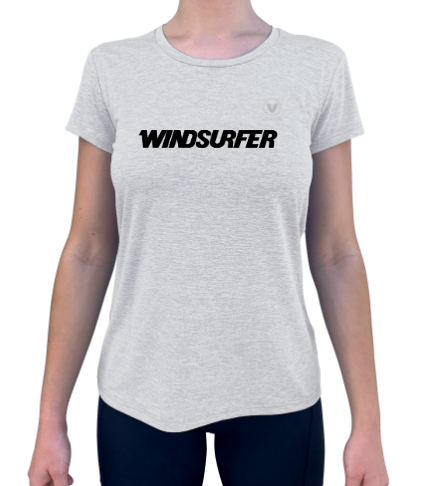 WINDSURFER Womens UV Performance Tech Tee- Silver - CUSTOM